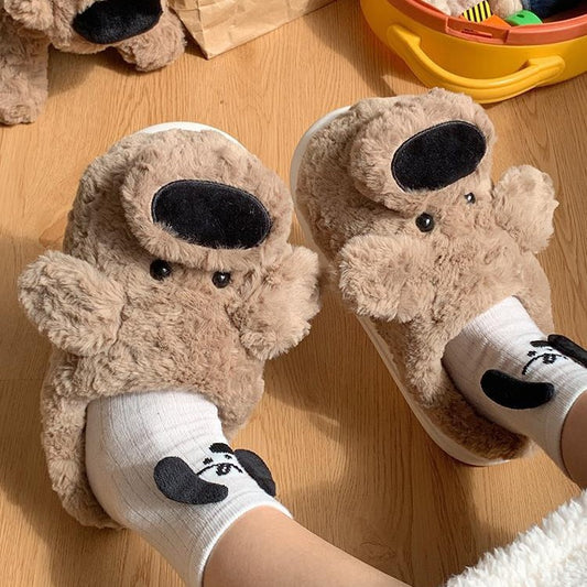 Cute Warm Dog Slippers