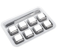 Stainless Steel Reusable Ice Cubes for Beverage, Wine, Beer & Whiskey (Bar Stones)