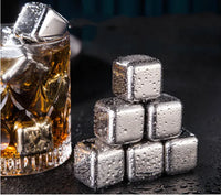Stainless Steel Reusable Ice Cubes for Beverage, Wine, Beer & Whiskey (Bar Stones)